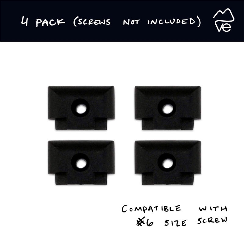 VanEssential L-Track Venture Track Plastic End Cap - Semi Circle - 4 Pack - Image 4